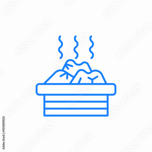 hot stone bath icon sign vector