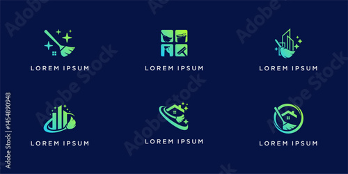 Set of Cleaning service logo