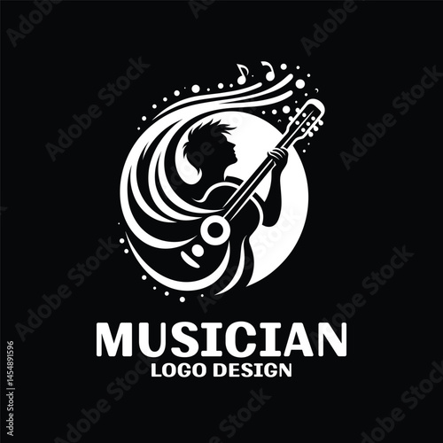 Musician Vector Logo Design