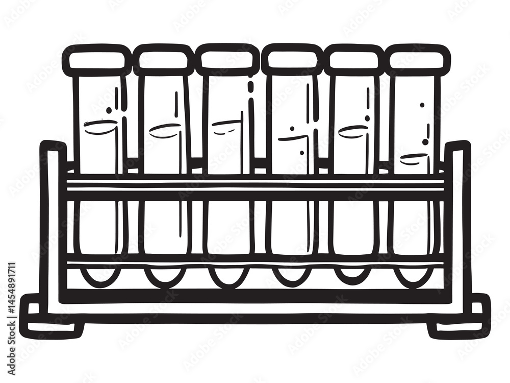 Outline Vector of Test Tube Holder for Laboratory Use Outline Vector of Test Tube Holder for Laboratory Use