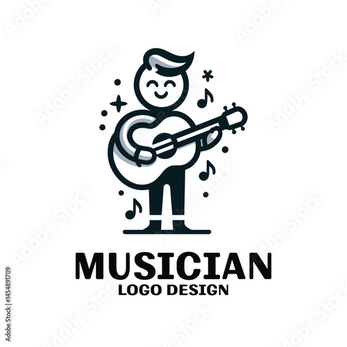 Musician Vector Logo Design