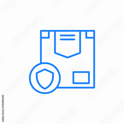 protected package delivery icon sign vector
