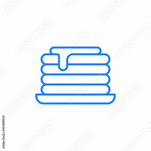 stack of pancakes icon sign vector