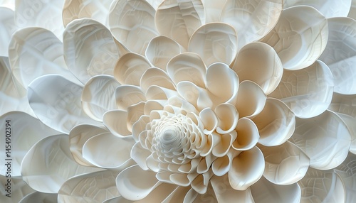 Abstract floral pattern in neutral tones