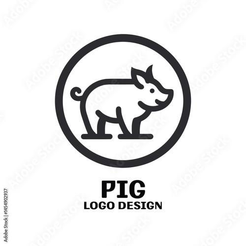 Pig Vector Logo Design