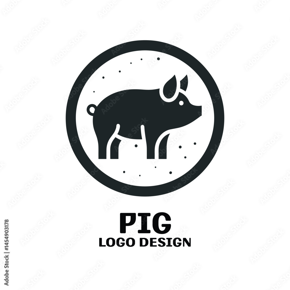 Obraz premium Pig Vector Logo Design