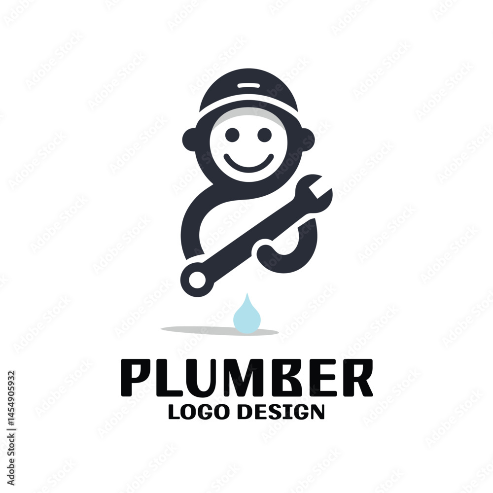 Obraz premium Plumber Vector Logo Design
