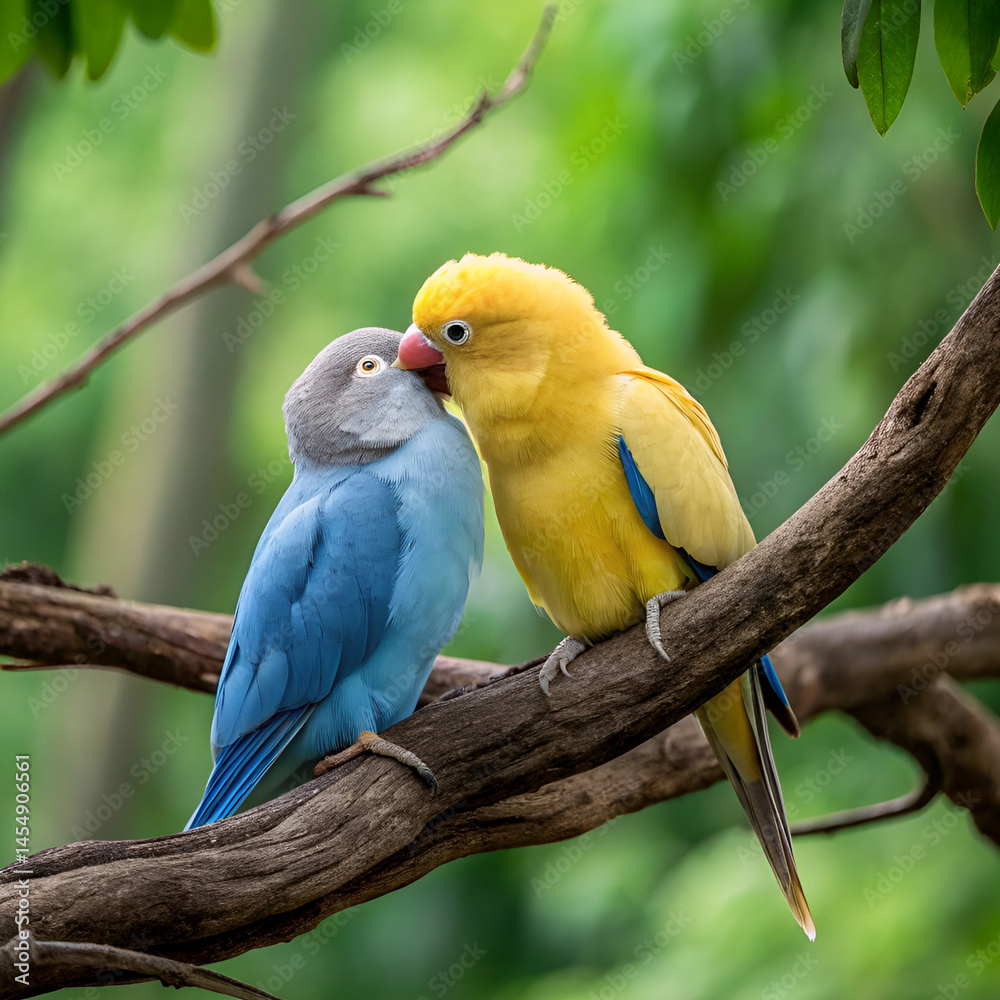 Obraz premium blue winged macaw