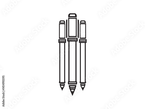 Penlight line art icon abstract drawing for lighting design