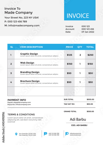 Professional Invoice Template