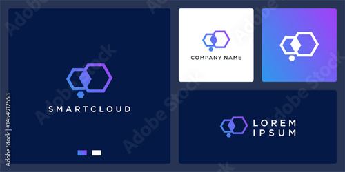 Smart cloud box logo design