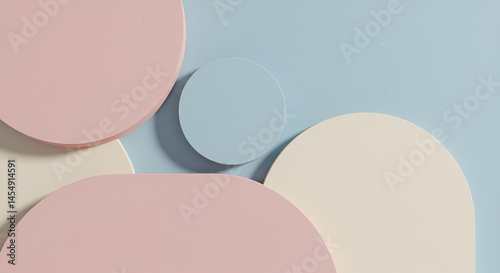 Wallpaper Mural Minimalist Geometric Gift Box on Pastel Background Torontodigital.ca
