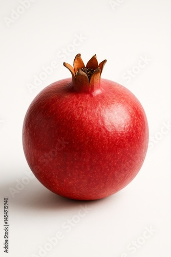 Vibrant Red Pomegranate Fruit Isolated on a White Background for Culinary Use...