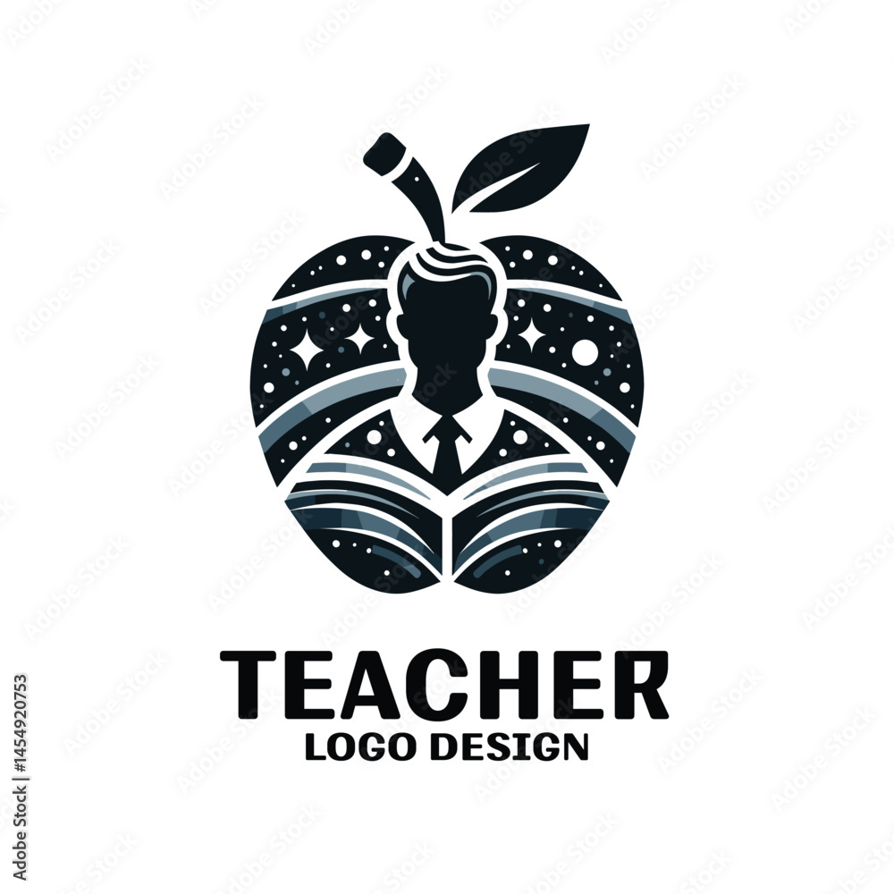 Fototapeta premium Teacher Vector Logo Design