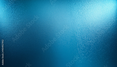 light blue foil metallic wall with glowing shiny light abstract texture background