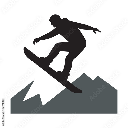 Snowboard Jump Mountain Snow Adventure