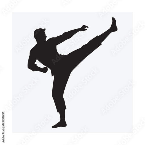 Martial Arts High Kick Training
