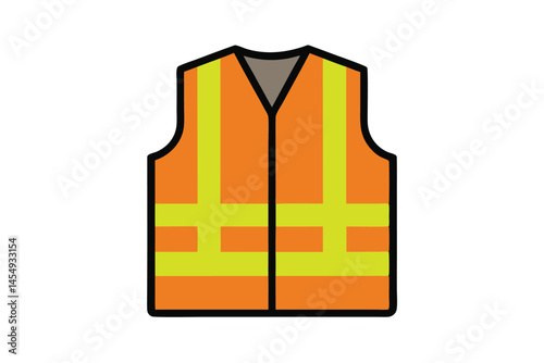 High visibility safety vest with reflective stripes for workplace protection