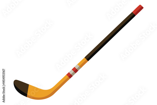 A colorful hockey stick, ready for a fast paced ice hockey game