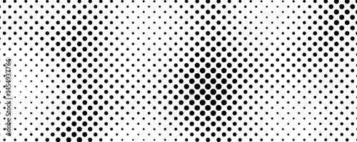 Monochrome halftone background with dots