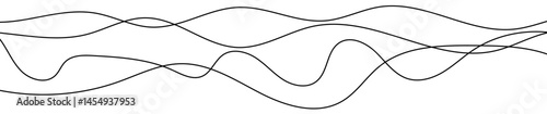 Thin curved wavy lines