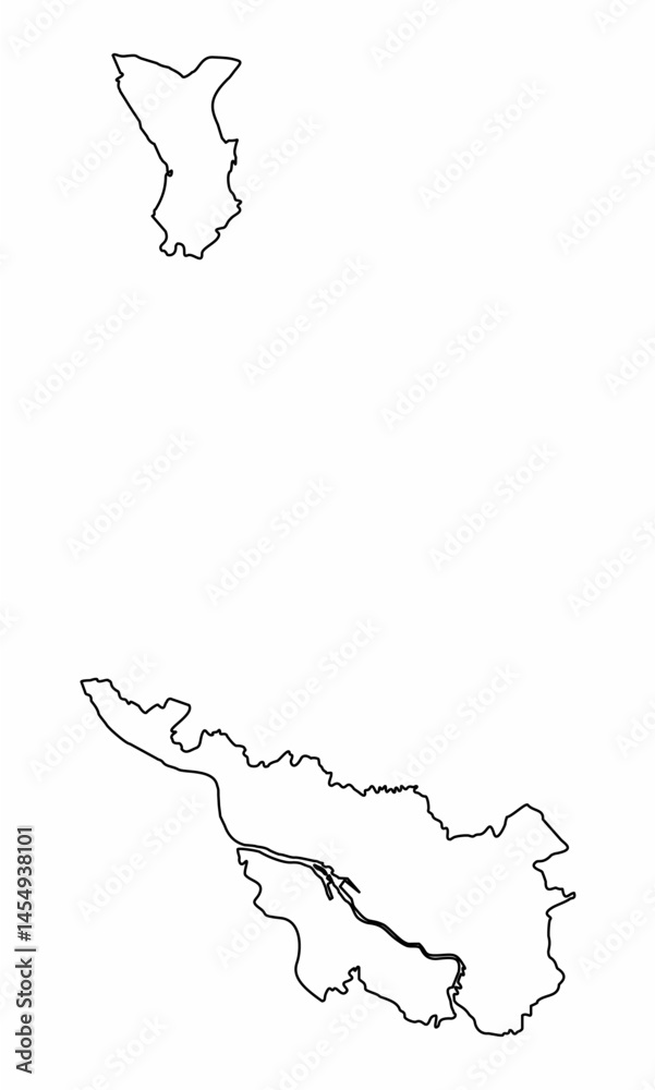 Bremen outline map