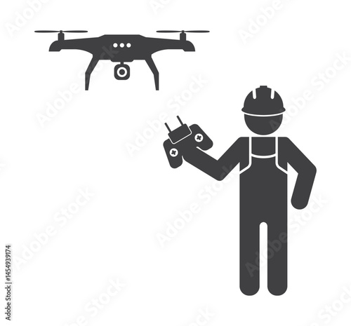 drone copter pilot icon