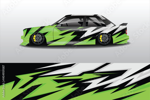Stylish green and black sports car with dynamic design