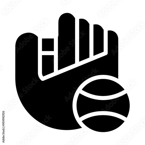 Tennis Forehand Shot Glyph icons
