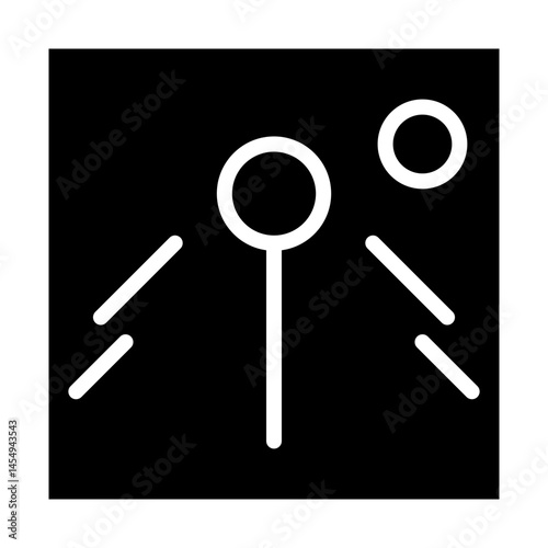 Tennis Fan Cheering Glyph icons
