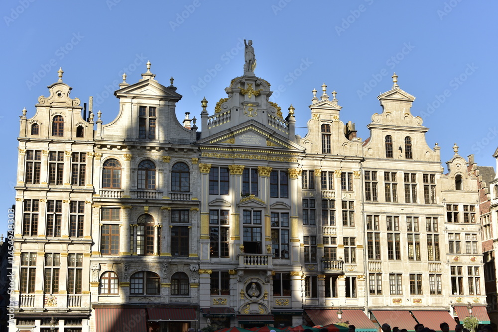 Obraz premium Façades historiques des maisons de corporations de la Grand-Place à Bruxelles-ville 