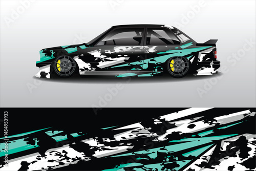 Stylish modified car with dynamic design on display