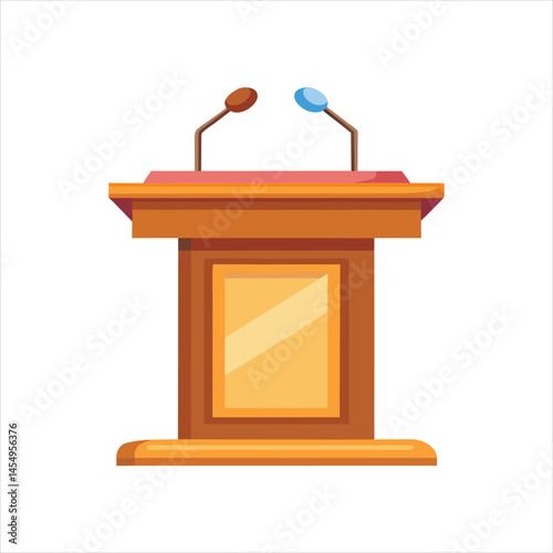 Conference and Speech Stand Silhouette Design