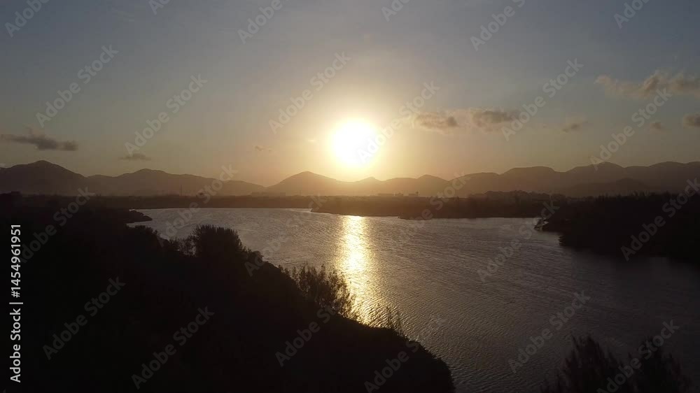 Pôr do sol na Lagoa