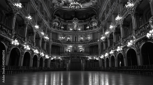 1900 dramatic opera performance in a grand hall.