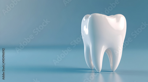 una figura de diente de ceramica o plastico para representar la salud bucal el bienestar del cuerpo salud dental
