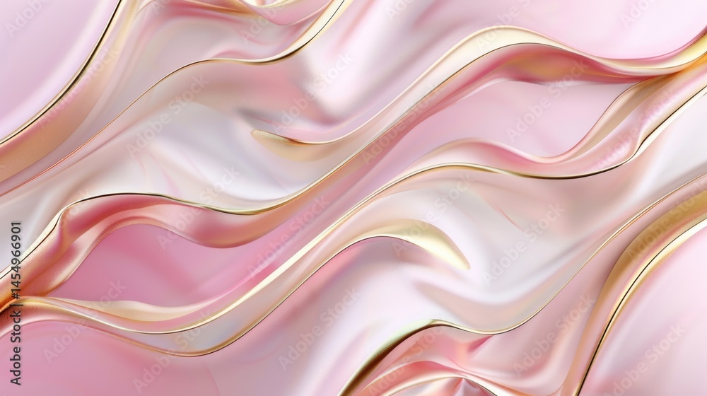 Obraz premium pink waves background