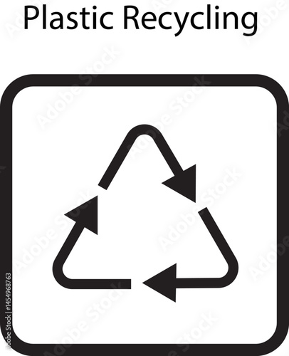 Recycle symbol. Recycling codes for plastic,line icon