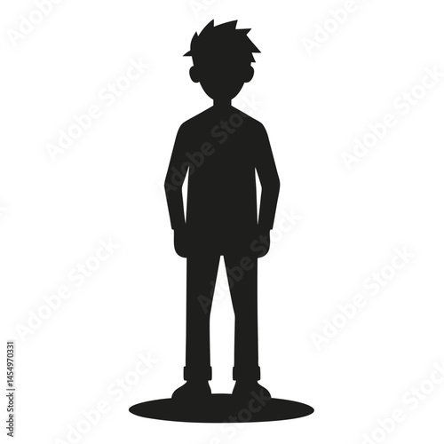 noun silhouette illustration on white background