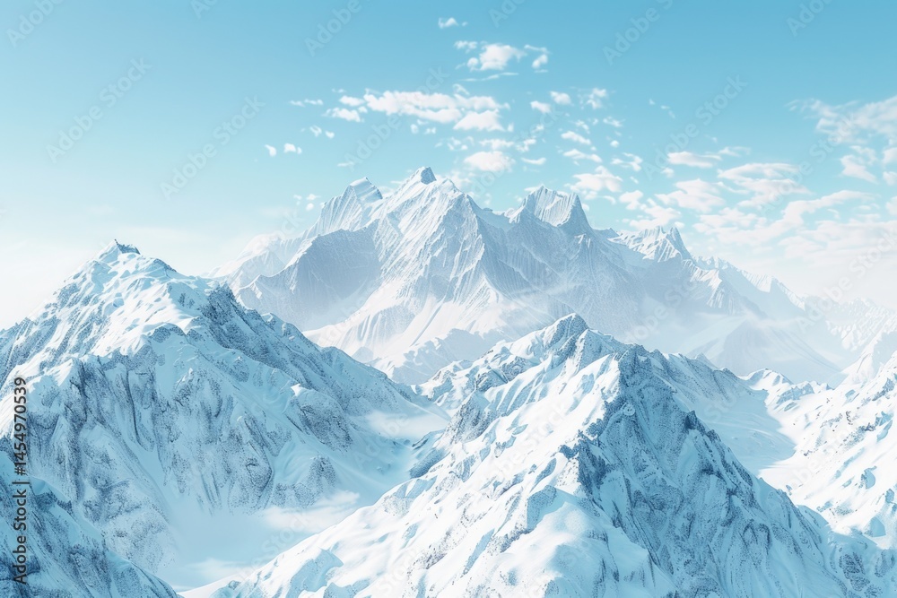 Obraz premium landscape mountains lake clouds