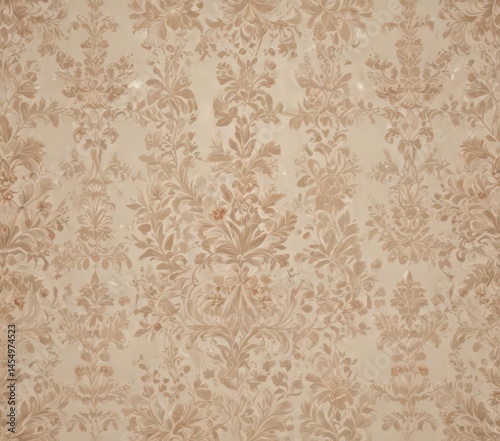 Intricate beige damask with delicate floral details  , floral damask, floral