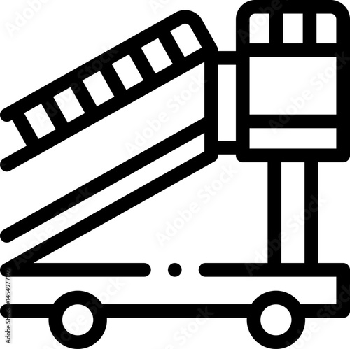 aircraft stairs illustration on a white background    