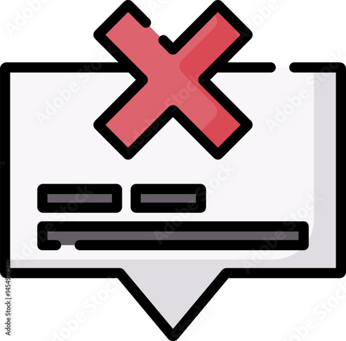bad review illustration on a white background     