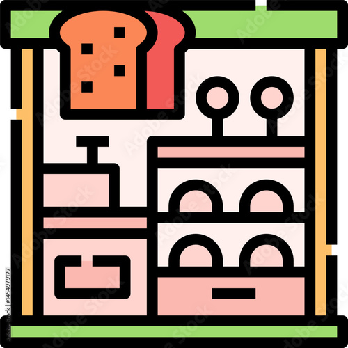 bakery shop illustration on a white background   