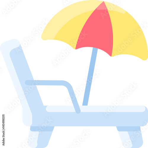 beach chair illustration on a white background     