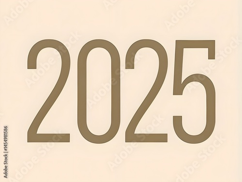 Brown minimal 2025 on cream background