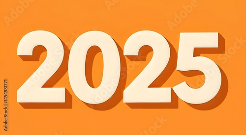 Light 2025 digits on orange-white gradient