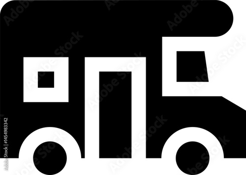 Mobile home illustration on a white background     