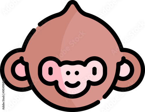 monkey illustration on a white background    