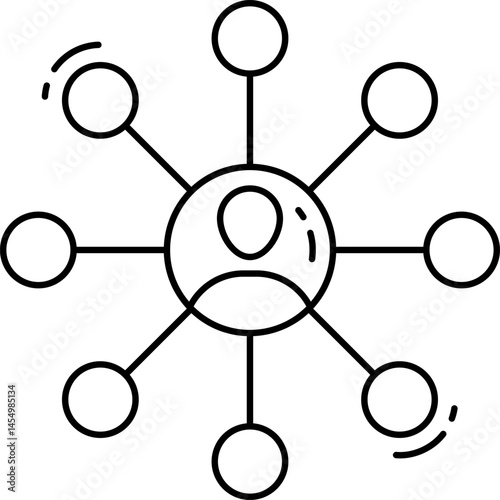 network illustration on a white background    